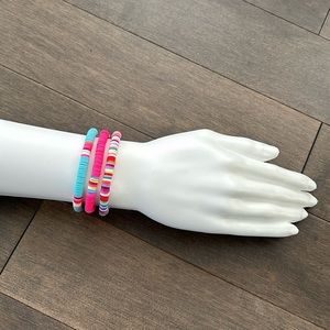 RICKI’S Bright Stretch Heishi Bead Bracelets, Colourful Jewellery, Rainbow Happy